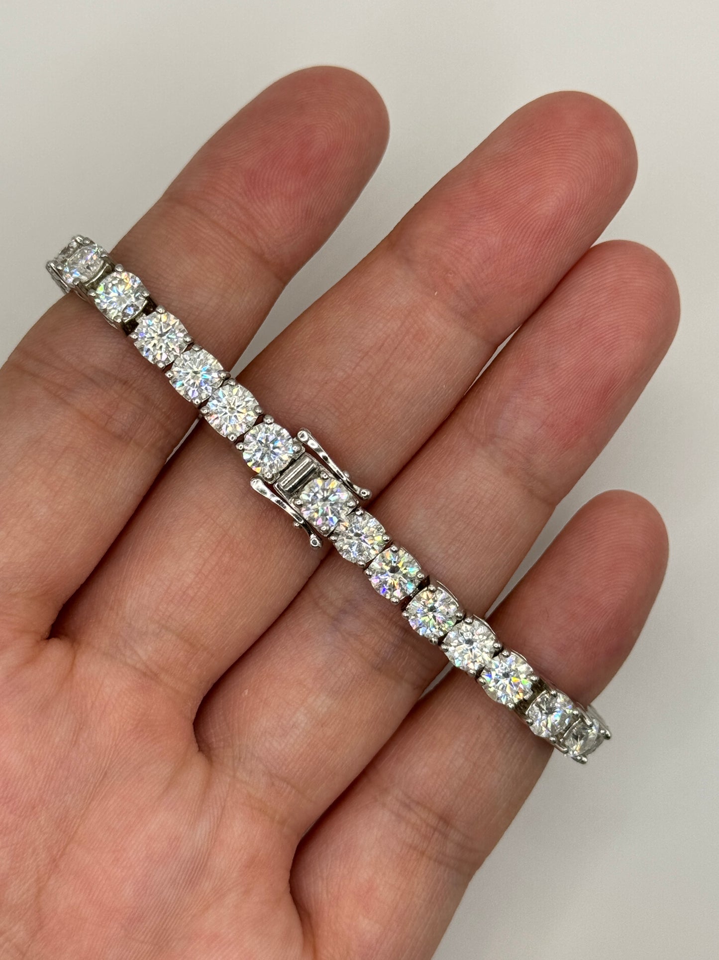 17ct Tennis Bracelet VVS1 D Moissanite