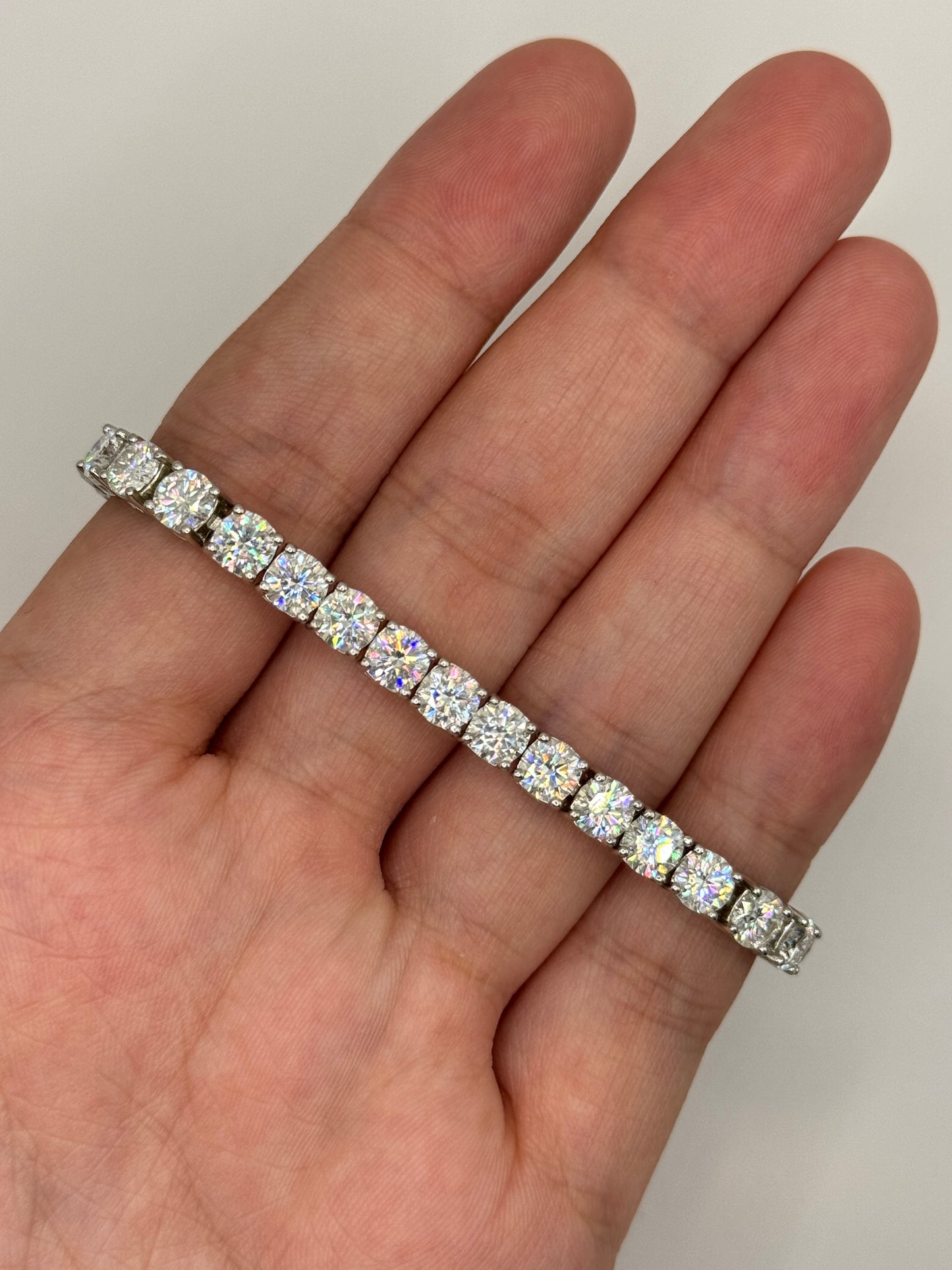 17ct Tennis Bracelet VVS1 D Moissanite