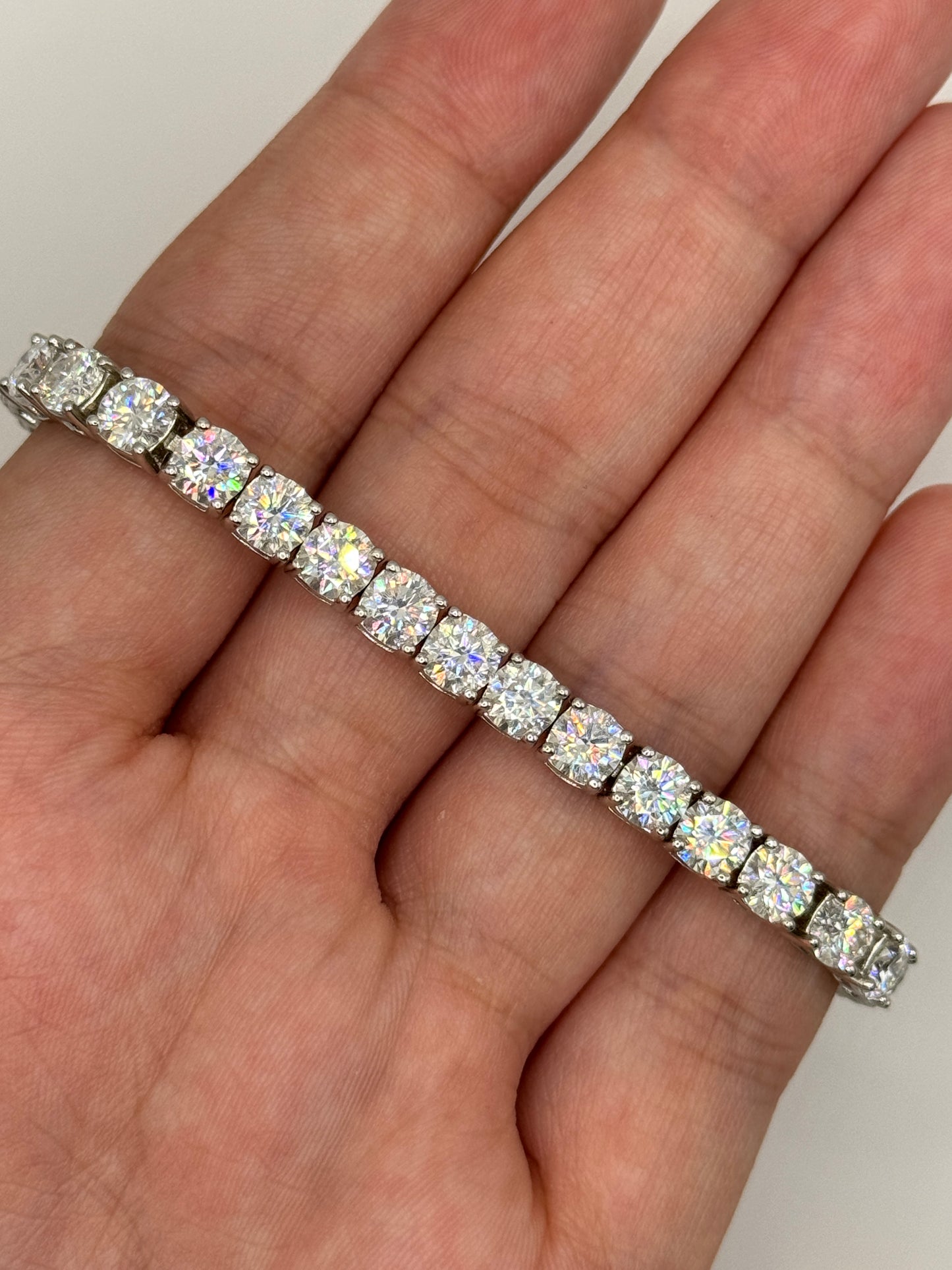 17ct Tennis Bracelet VVS1 D Moissanite